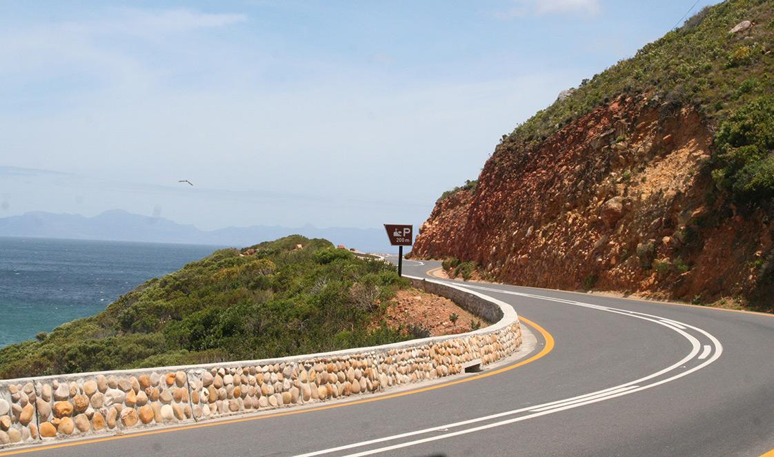 Winding coastal road.