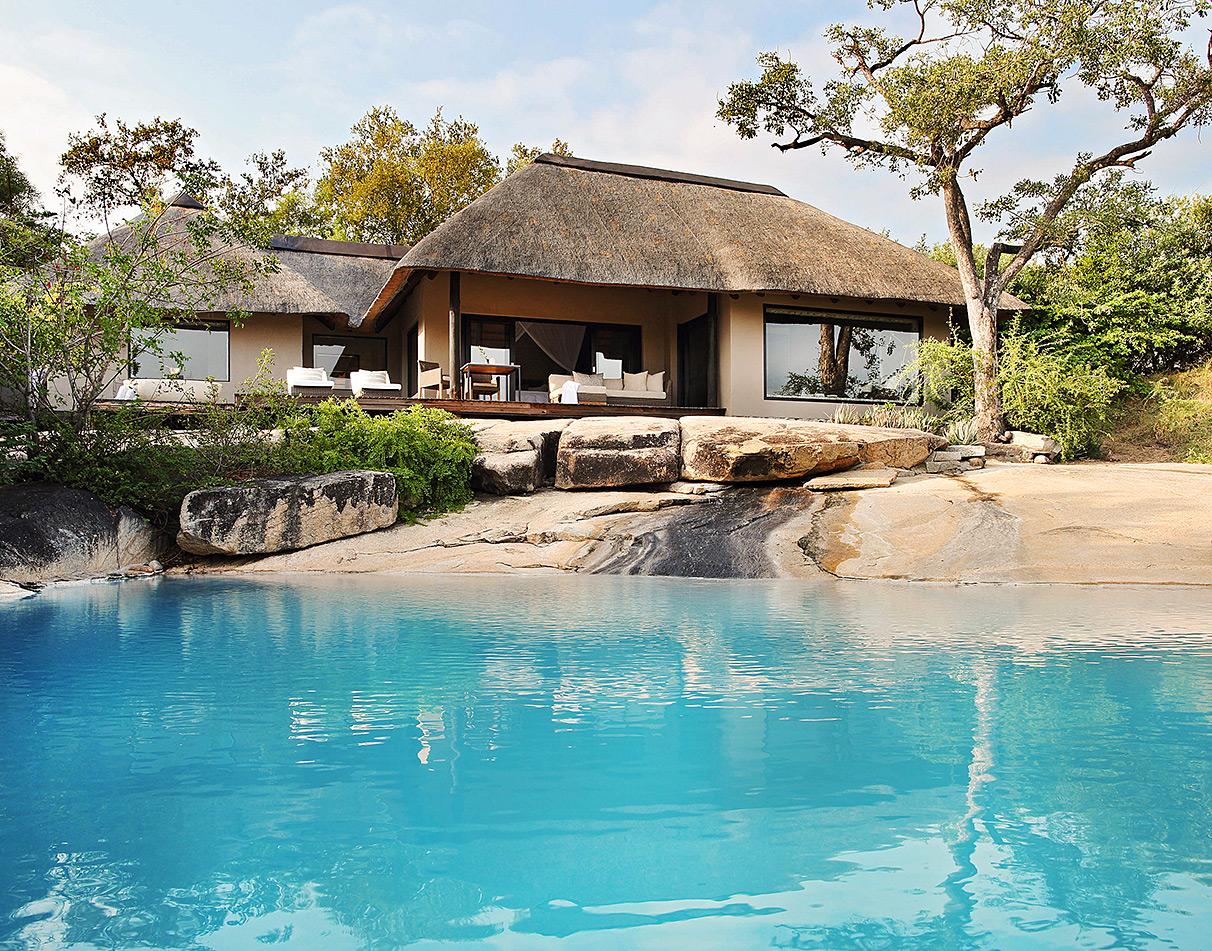Private granite suite pool at Londolozi.