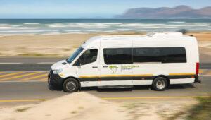 White Mercedes-Benz Sprinter van with 