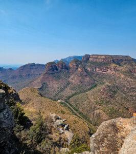 View of the three rondavels in Blyde River Canyon National Park.
