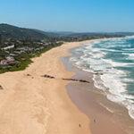 Long deserted sandy beach at Wilderness on the Garden Route.
