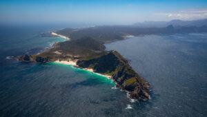 Aerial view of the Cape of Good Hope peninsula.