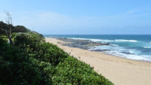 White sandy beaches line much of the Garden Route.