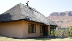 Accommodation unit with mountain views at Thendele Camp, Drakensberg.