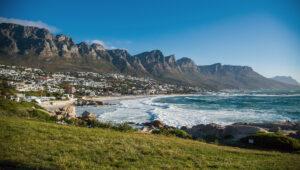 View of the 12 Apostels and Camps Bay Beach in Cape Town.