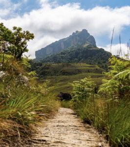 Towering Drakensberg Mountains, a dramatic landscape perfect for a South African hike.