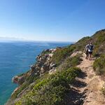 A hiking trail in Robberg Nature Reserve at South Africa's Garden Route coast.