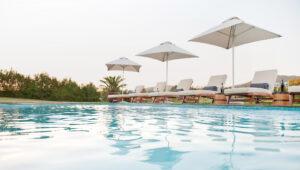 A closeup of the pool at Cultivar Lodge on one of our South Africa guided tours.