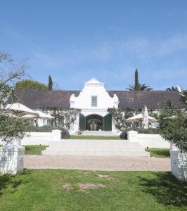 A wine estate in Cape Dutch architecture nea Cape Town.