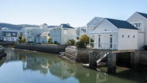 Modern waterfront homes in Knysna, South Africa.