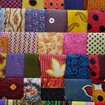 Colorful African fabrics on Durban local maket