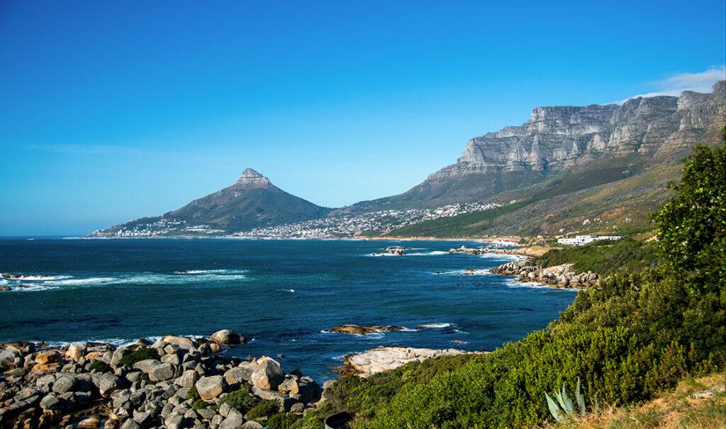 Cape Town View of Lions Head towards the ocean